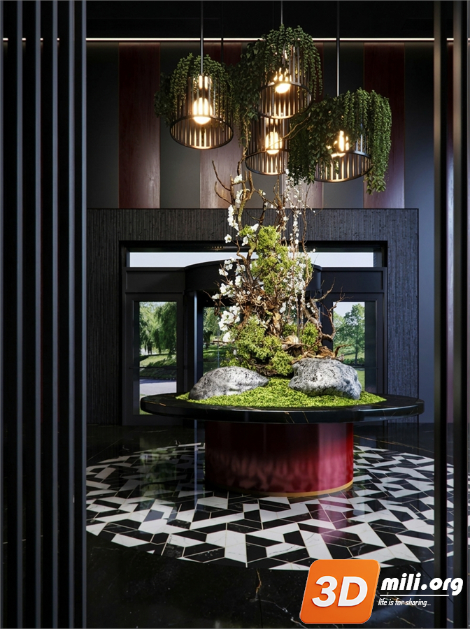 Lobby Decoration Skp Files 